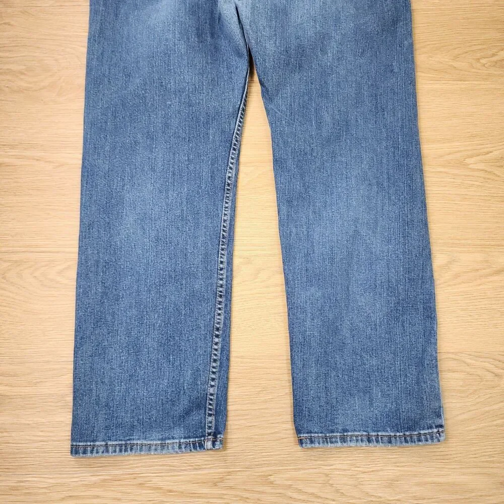 Levi's 505 Jeans Mens 40x30 Regular Fit Straight Blue Rugged Denim Cowboy Pants